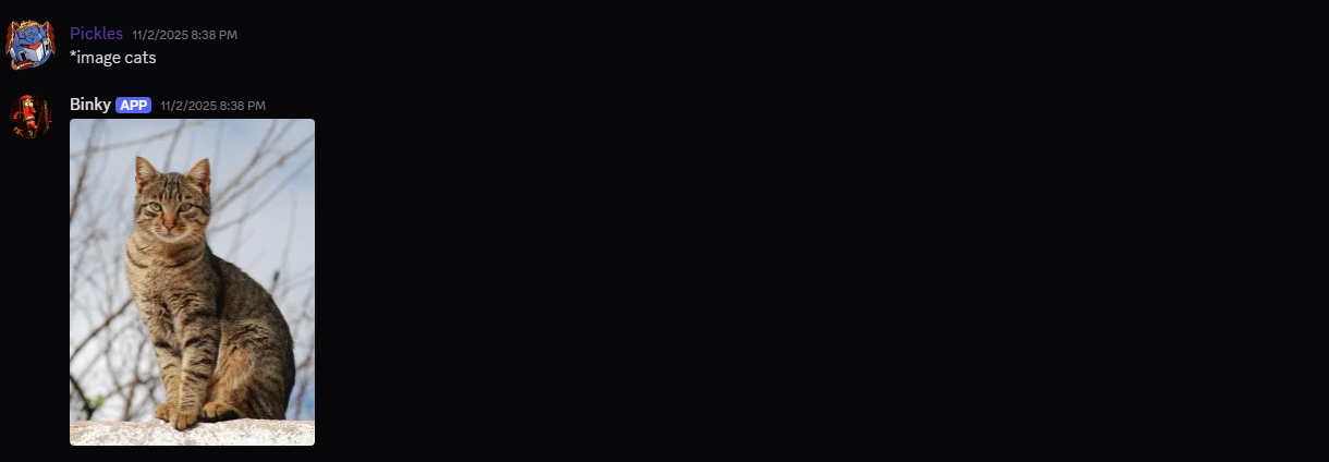 Binky main interface